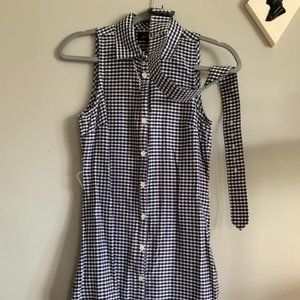 Ben Sherman XS Checkered Shirt dress with belt MOD